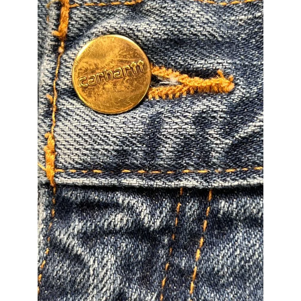 Carhartt Mens Blue Denim Straight Fit Jeans Relaxed Fit 34x34 Pants RN 14806 - Picture 5 of 15